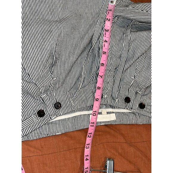 Vanessa Bruno Womens Striped Wide-Leg Button-Fly Pants Size 36 Cotton Blend Blue - Picture 6 of 8